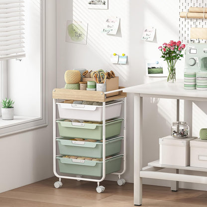 Rolling Storage Utility Cart with 5 Drawers,Colorful