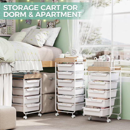 Rolling Storage Utility Cart with 5 Drawers,Colorful