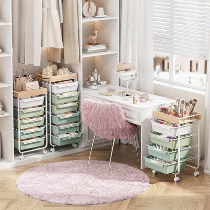 Rolling Storage Utility Cart with 5 Drawers,Colorful