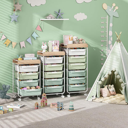 Rolling Storage Utility Cart with 5 Drawers,Colorful