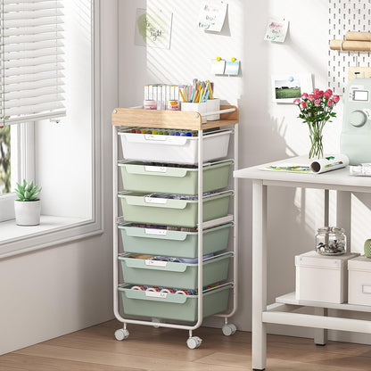 Rolling Storage Utility Cart with 5 Drawers,Colorful