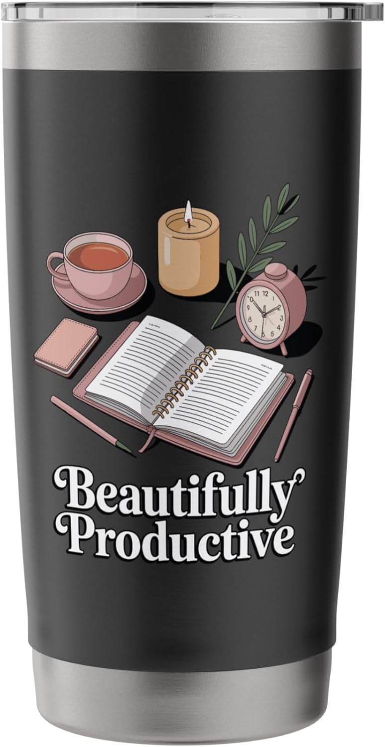 Beautifully Productive Aesthetic Planner And Organizer Stainless Steel Insulated Tumbler