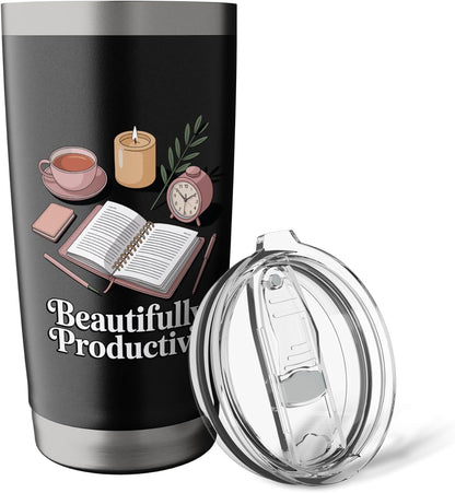 Beautifully Productive Aesthetic Planner And Organizer Stainless Steel Insulated Tumbler