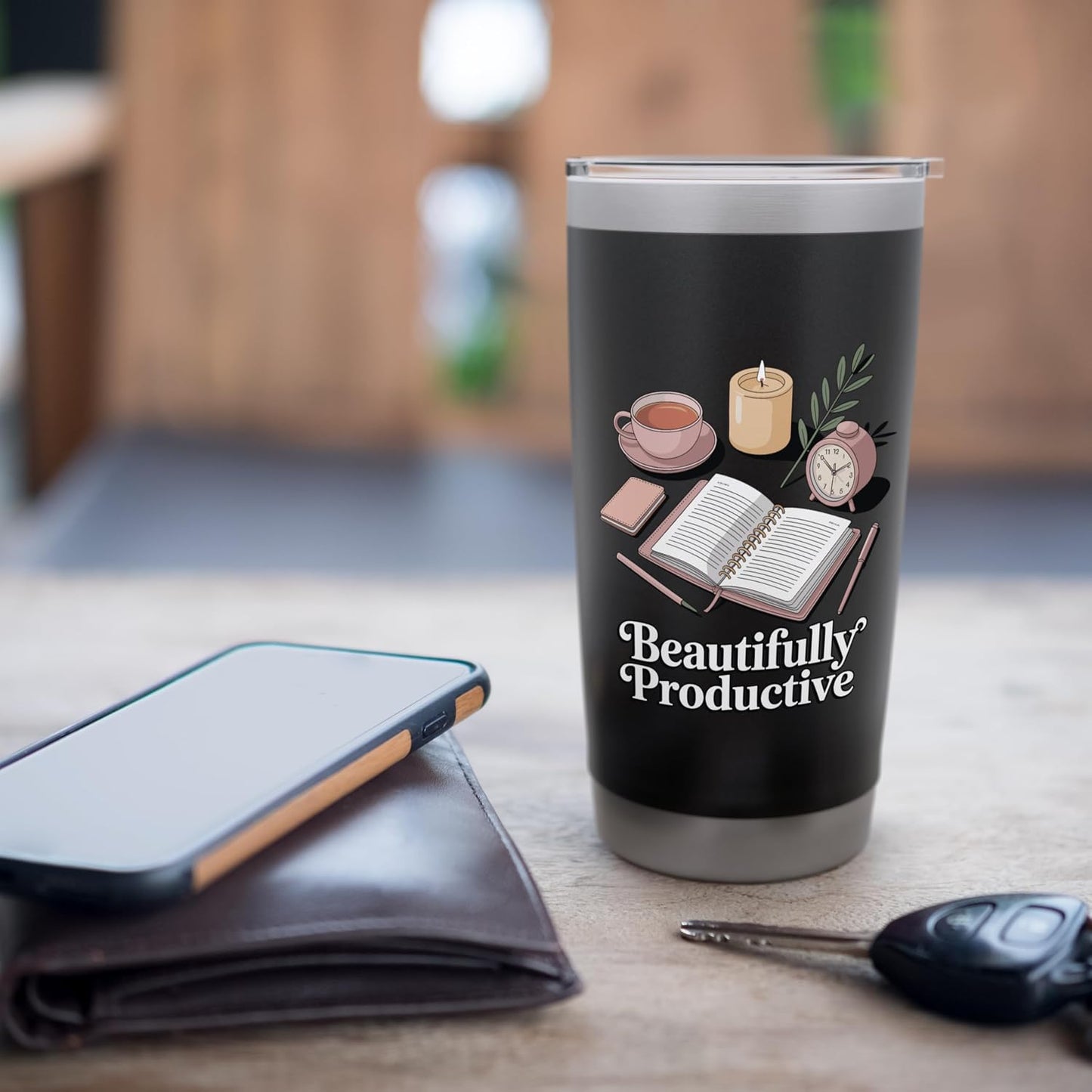 Beautifully Productive Aesthetic Planner And Organizer Stainless Steel Insulated Tumbler
