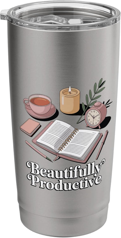 Beautifully Productive Aesthetic Planner And Organizer Stainless Steel Insulated Tumbler
