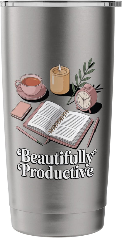 Beautifully Productive Aesthetic Planner And Organizer Stainless Steel Insulated Tumbler