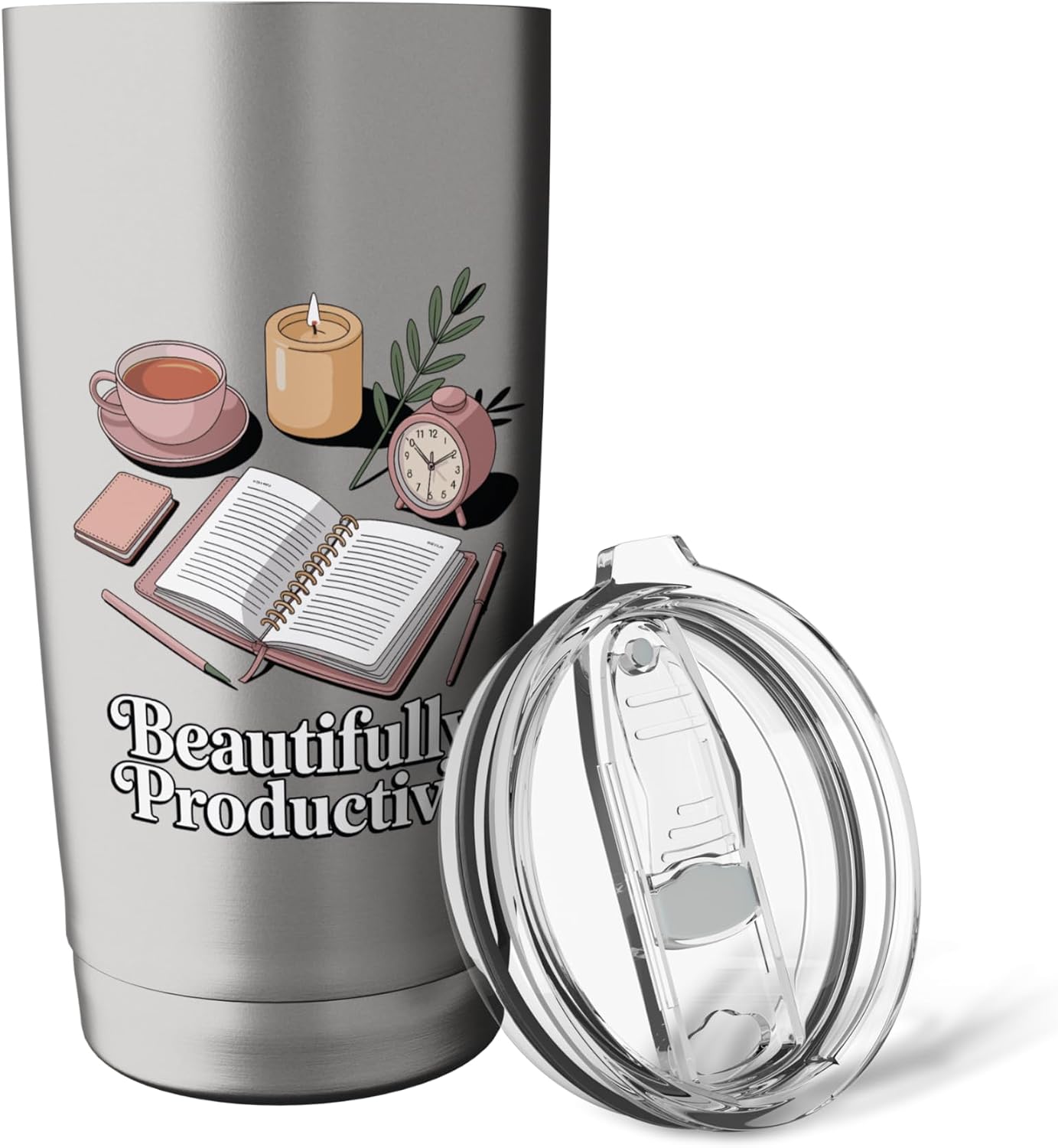 Beautifully Productive Aesthetic Planner And Organizer Stainless Steel Insulated Tumbler