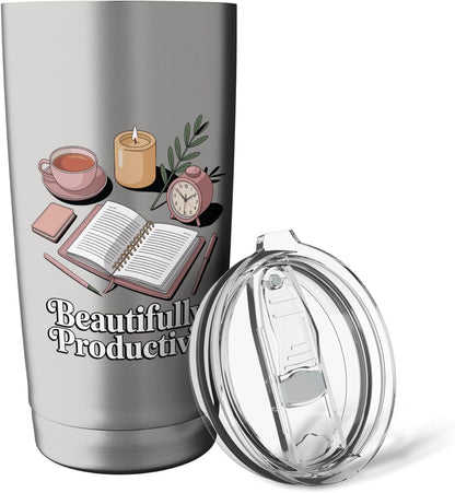 Beautifully Productive Aesthetic Planner And Organizer Stainless Steel Insulated Tumbler