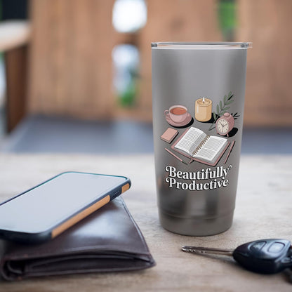 Beautifully Productive Aesthetic Planner And Organizer Stainless Steel Insulated Tumbler