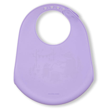 Bundle Two Bucket-Bibs and matching Sipping Cup (set of 2) 100% Food-Grade Silicone, Waterproof and Reusable – Badger Family Lavender
