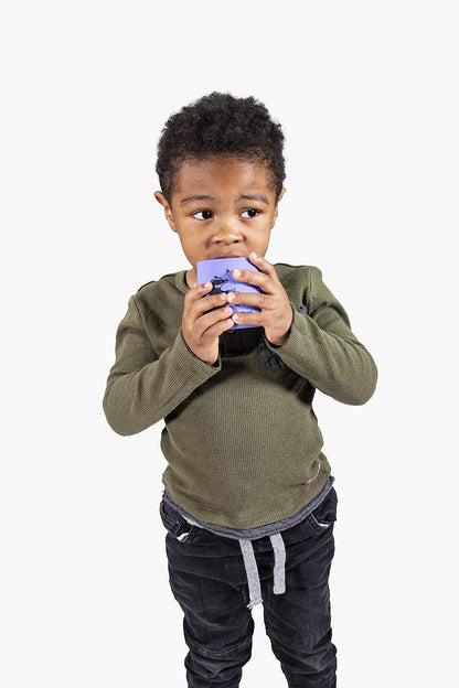 Bundle Two Bucket-Bibs and matching Sipping Cup (set of 2) 100% Food-Grade Silicone, Waterproof and Reusable – Badger Family Lavender