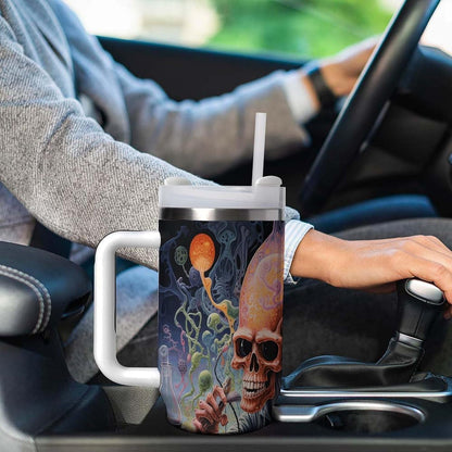 40 Oz Tumbler with Handle And Straw Insulated Water Bottle Reusable Work on Desk Tumbler Leakproof Stainless Steel Cup Holder Friendly Coffee Cup for Women Men Travel Mug Car Cup