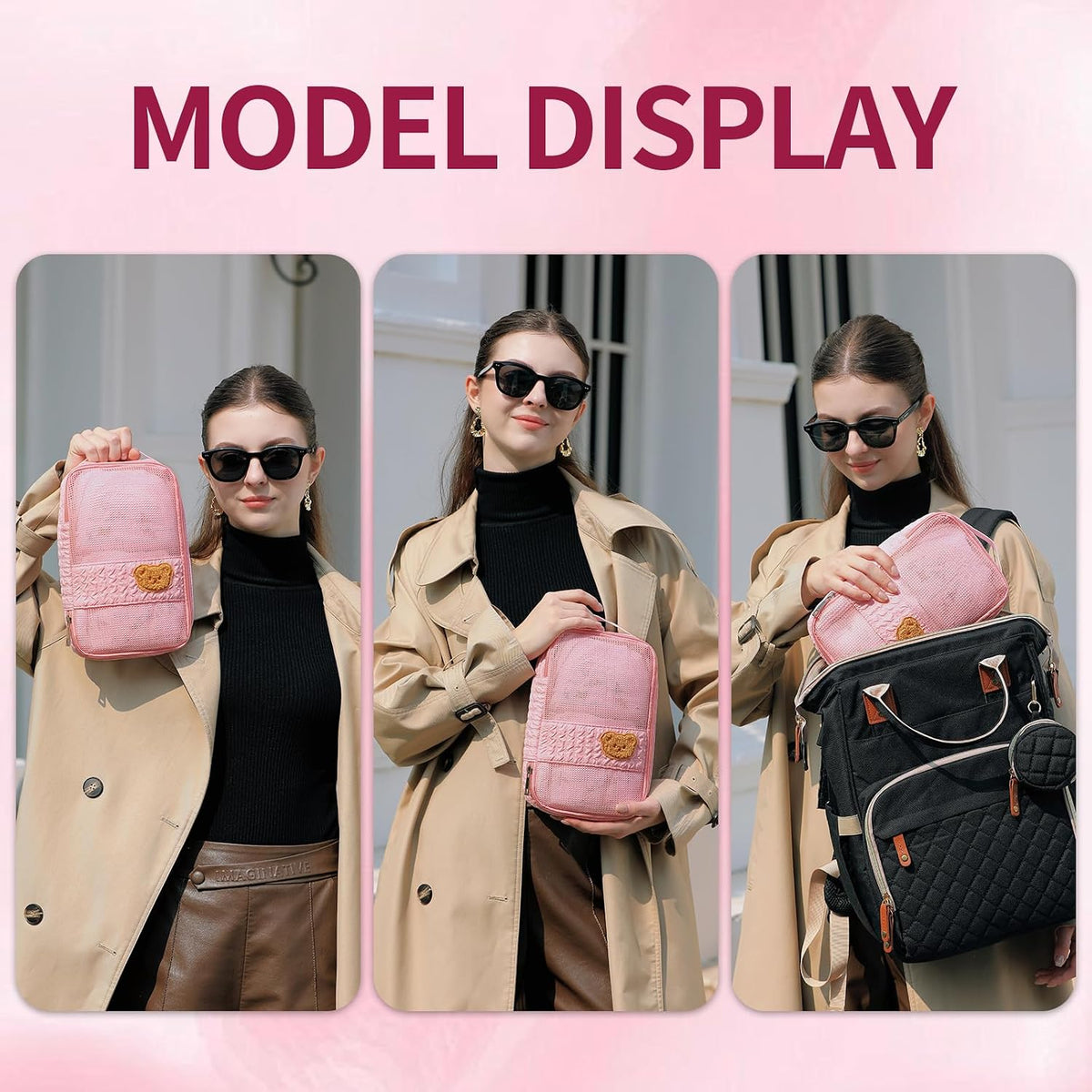 Diaper Bag Organizer Pouches - 2 Pack, Small Diaper Bag Mini Purse