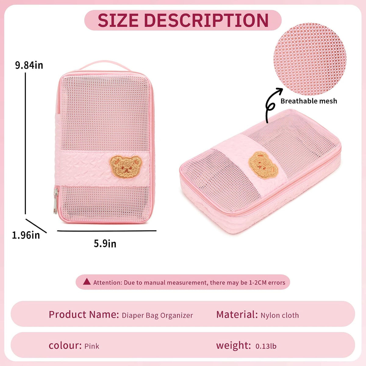 Diaper Bag Organizer Pouches - 2 Pack, Small Diaper Bag Mini Purse