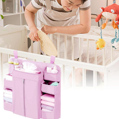 Diaper Organizer for Cribs And Changing Table, Hanging Diaper Caddy With Adjustable Straps Multiple Layer Baby Bed Diaper Stacker Organizer For Toy Diapers Essential