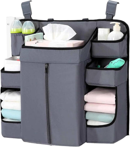 Diaper Organizer for Cribs And Changing Table, Hanging Diaper Caddy With Adjustable Straps Multiple Layer Baby Bed Diaper Stacker Organizer For Toy Diapers Essential