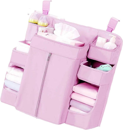Diaper Organizer for Cribs And Changing Table, Hanging Diaper Caddy With Adjustable Straps Multiple Layer Baby Bed Diaper Stacker Organizer For Toy Diapers Essential