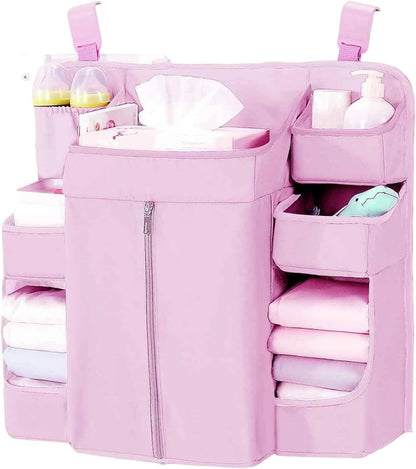 Diaper Organizer for Cribs And Changing Table, Hanging Diaper Caddy With Adjustable Straps Multiple Layer Baby Bed Diaper Stacker Organizer For Toy Diapers Essential