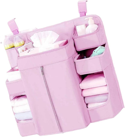 Diaper Organizer for Cribs And Changing Table, Hanging Diaper Caddy With Adjustable Straps Multiple Layer Baby Bed Diaper Stacker Organizer For Toy Diapers Essential