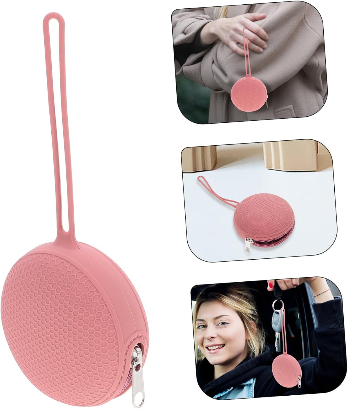 Multi-use Silicone Storage Bag Holder Portable Case Clip Pink Safe for Boys and Girls