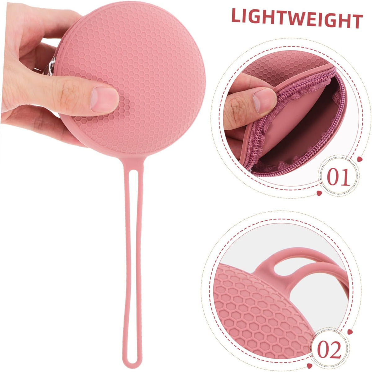 Multi-use Silicone Storage Bag Holder Portable Case Clip Pink Safe for Boys and Girls