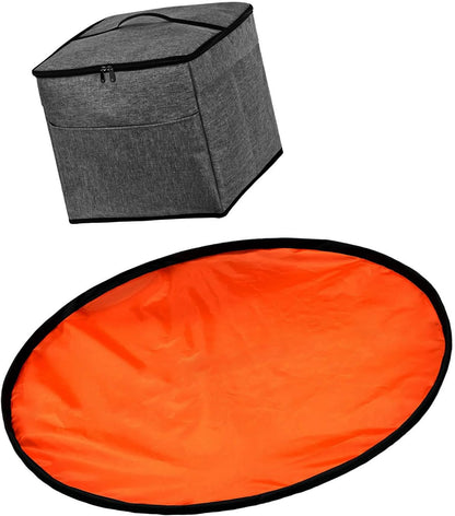 Toy Box Pouches Integrated Game Mat Foldable Design Promotes Up Habits Easy Wipe Folding Toy Box and Game Mat