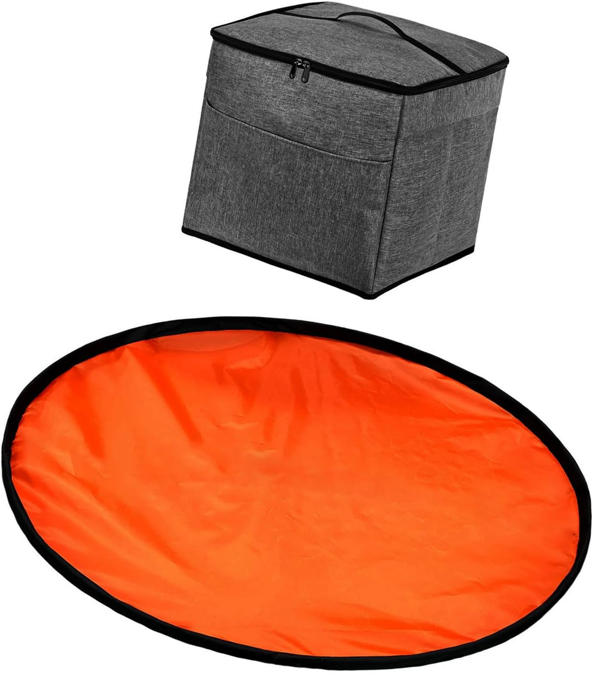 Toy Box Pouches Integrated Game Mat Foldable Design Promotes Up Habits Easy Wipe Folding Toy Box and Game Mat
