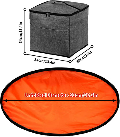 Toy Box Pouches Integrated Game Mat Foldable Design Promotes Up Habits Easy Wipe Folding Toy Box and Game Mat