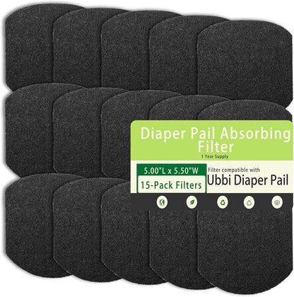 15 Pack Activated Carbon Filters for Ubbi Diaper Pail