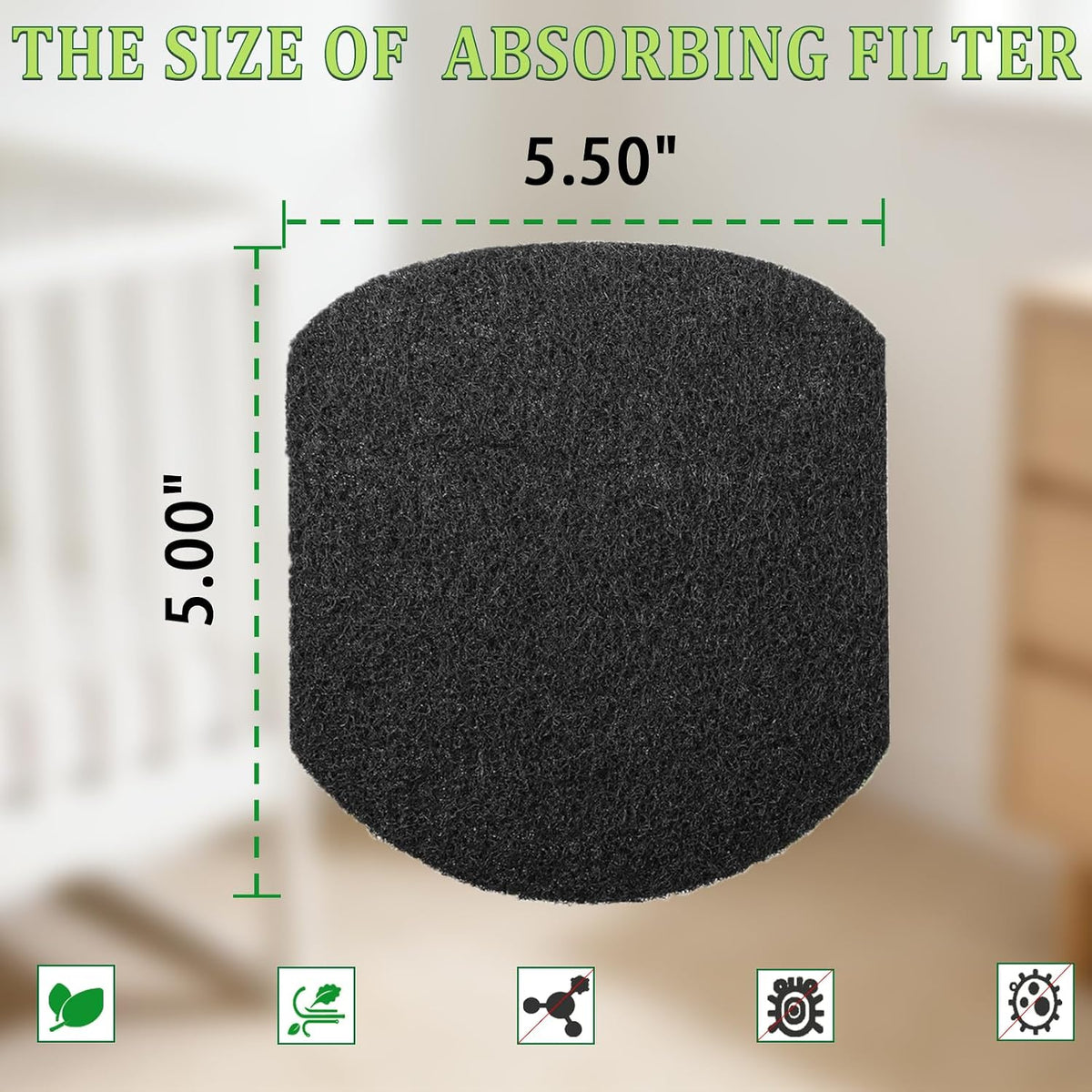 15 Pack Activated Carbon Filters for Ubbi Diaper Pail