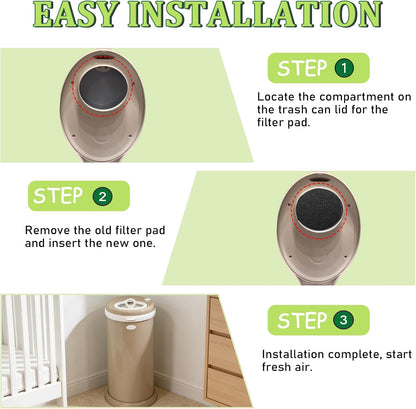 15 Pack Activated Carbon Filters for Ubbi Diaper Pail