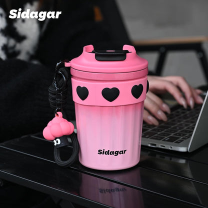 + 12 oz Travel Coffee Mug Spill Proof Leak Proof, Stainless Steel Thermal Coffee Cup with Lid, Resuable Cup for Hot and Cold, Portable Tumbler for Women, Lavender Honey