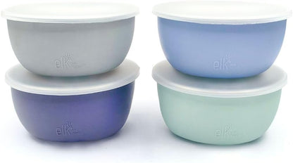 Kids/Toddler Stainless Steel Suction Bowls + Lids | 4pk