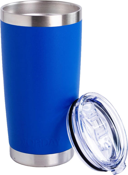 Tumbler Cup with Lid - 20oz Blue - Vacuum Insulated Stainless Steel - Keeps Temperature Up to 24hr - Anti Spill Lid