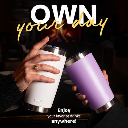Tumbler Cup with Lid - 20oz Blue - Vacuum Insulated Stainless Steel - Keeps Temperature Up to 24hr - Anti Spill Lid
