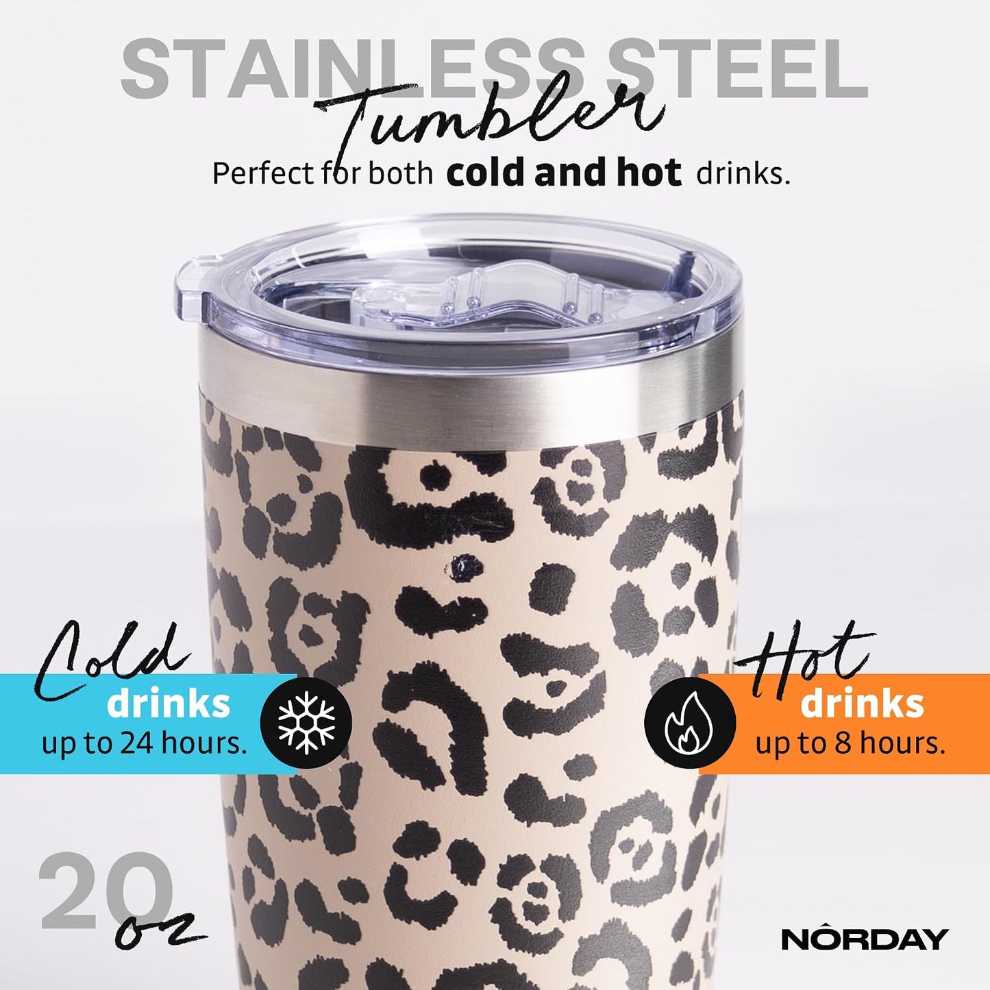Tumbler Cup with Lid - 20oz Blue - Vacuum Insulated Stainless Steel - Keeps Temperature Up to 24hr - Anti Spill Lid