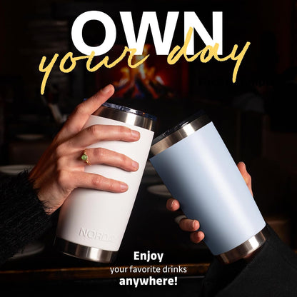Tumbler Cup with Lid - 20oz Blue - Vacuum Insulated Stainless Steel - Keeps Temperature Up to 24hr - Anti Spill Lid