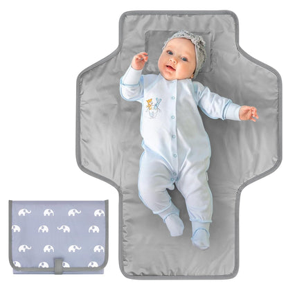 Portable Diaper Changing Pad, Waterproof Baby Changing Mat, Foldable Travel Diaper Changing Pads for Baby, Baby Essentials Shower Registry Gifts