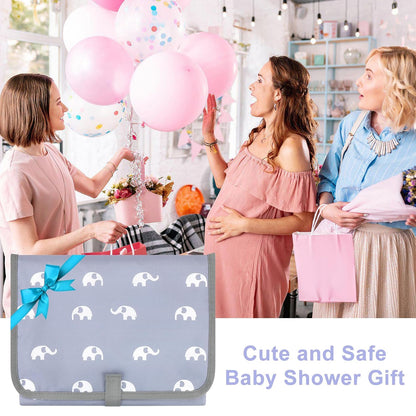 Portable Diaper Changing Pad, Waterproof Baby Changing Mat, Foldable Travel Diaper Changing Pads for Baby, Baby Essentials Shower Registry Gifts