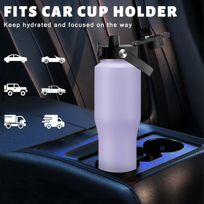 32 oz Stainless Steel Water Bottle with Straw - Spout Lid, Carrier Bag, Keep Cold-48H & Hot-24H Vacuum Insulated Flask Water Bottles Fits in Car Cup Holder, Bike, Coffee Travel Mug