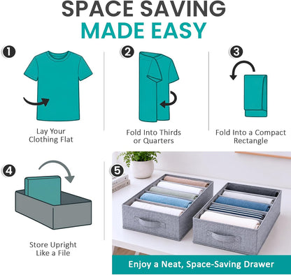 Drawer Organizer for Pax 100 Furniture, 4 Pack Fabric Closet Baskets