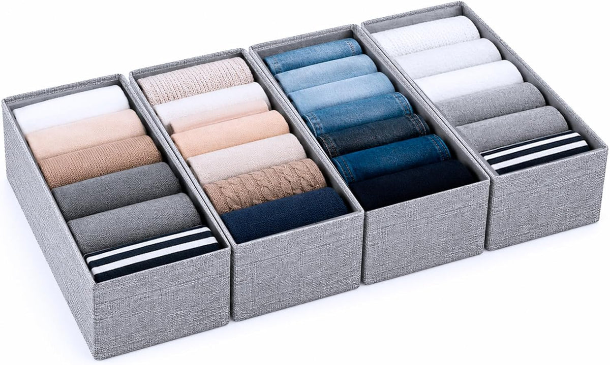 Drawer Organizer for Pax 100 Furniture, 4 Pack Fabric Closet Baskets