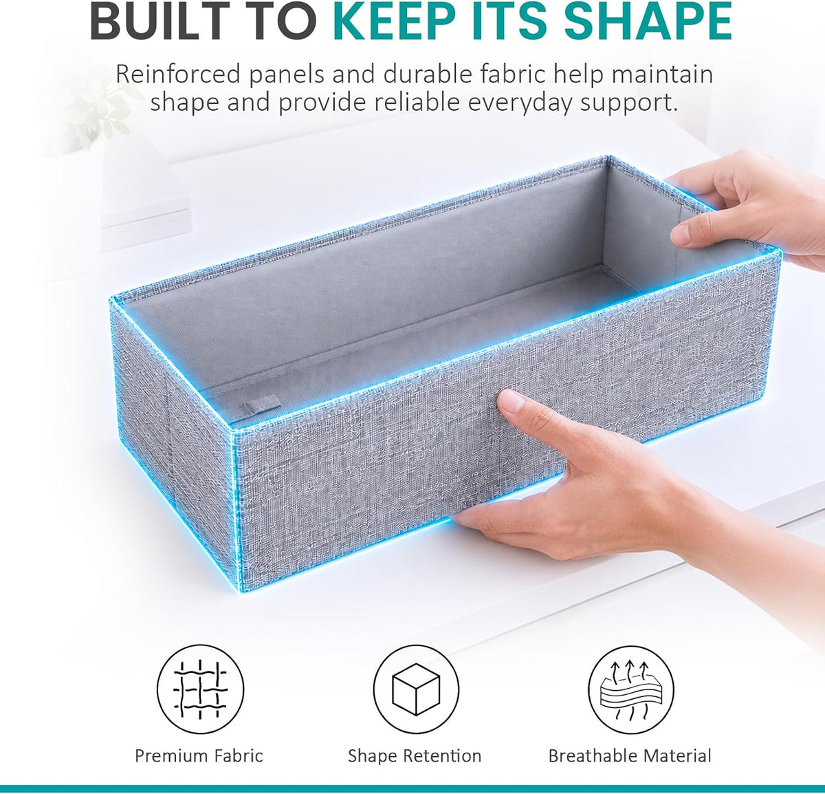 Drawer Organizer for Pax 100 Furniture, 4 Pack Fabric Closet Baskets