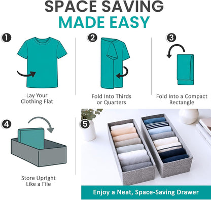 Drawer Organizer for Pax 100 Furniture, 4 Pack Fabric Closet Baskets