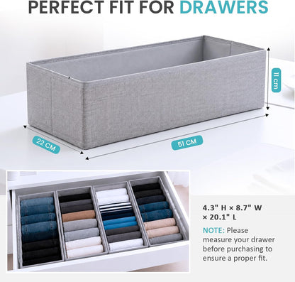 Drawer Organizer for Pax 100 Furniture, 4 Pack Fabric Closet Baskets