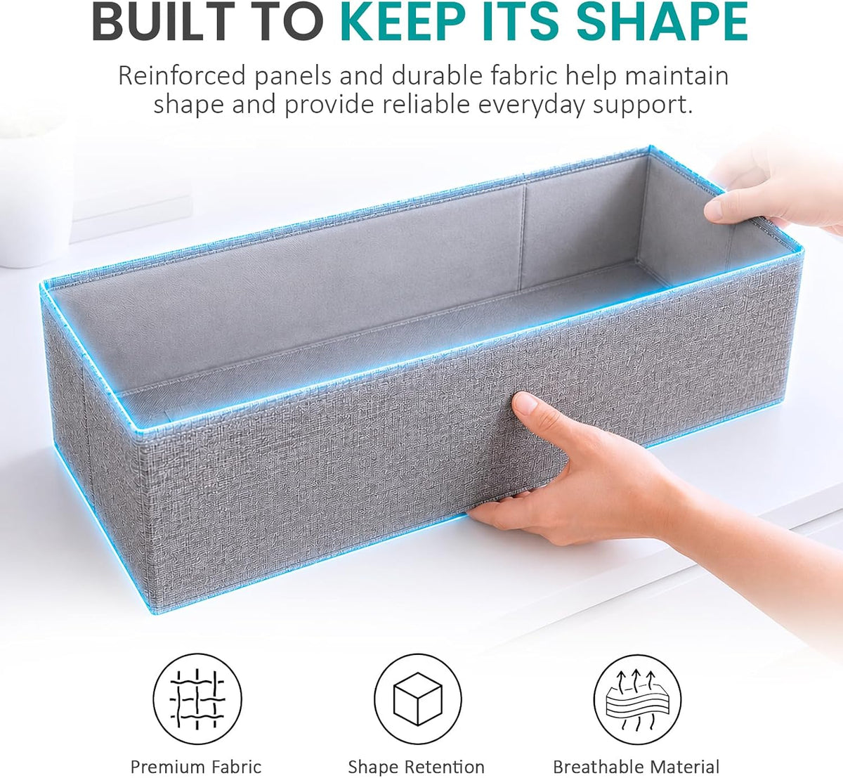 Drawer Organizer for Pax 100 Furniture, 4 Pack Fabric Closet Baskets