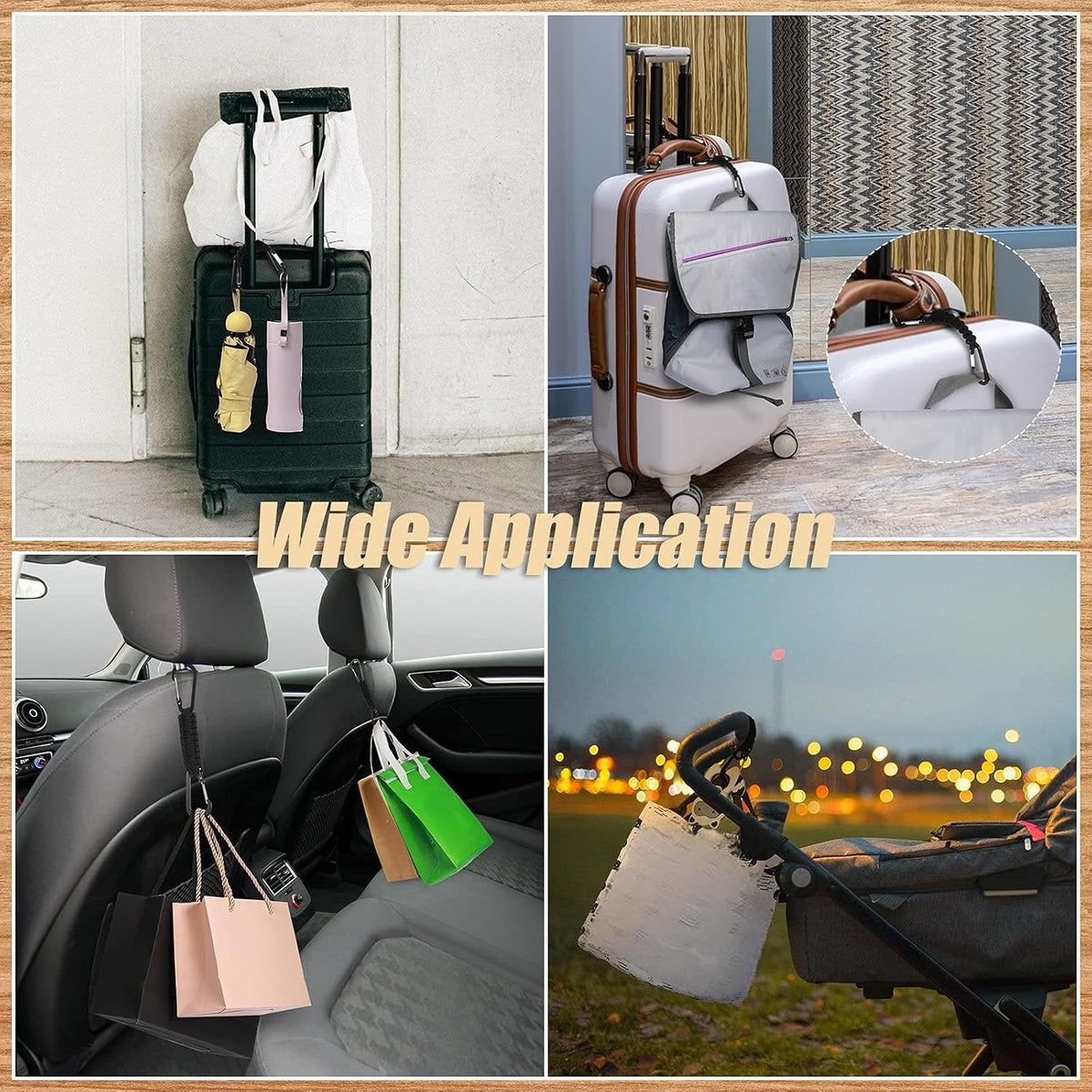 5 Pcs Paracord Keychain Carabiner Clip Braided Lanyard Water Bottle Clips Tactical Keychain Backpack Accessories
