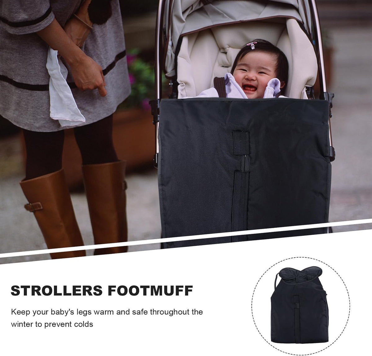 Winter Warm Stroller Footmuff Windproof Cover Oxford Cloth for Pram