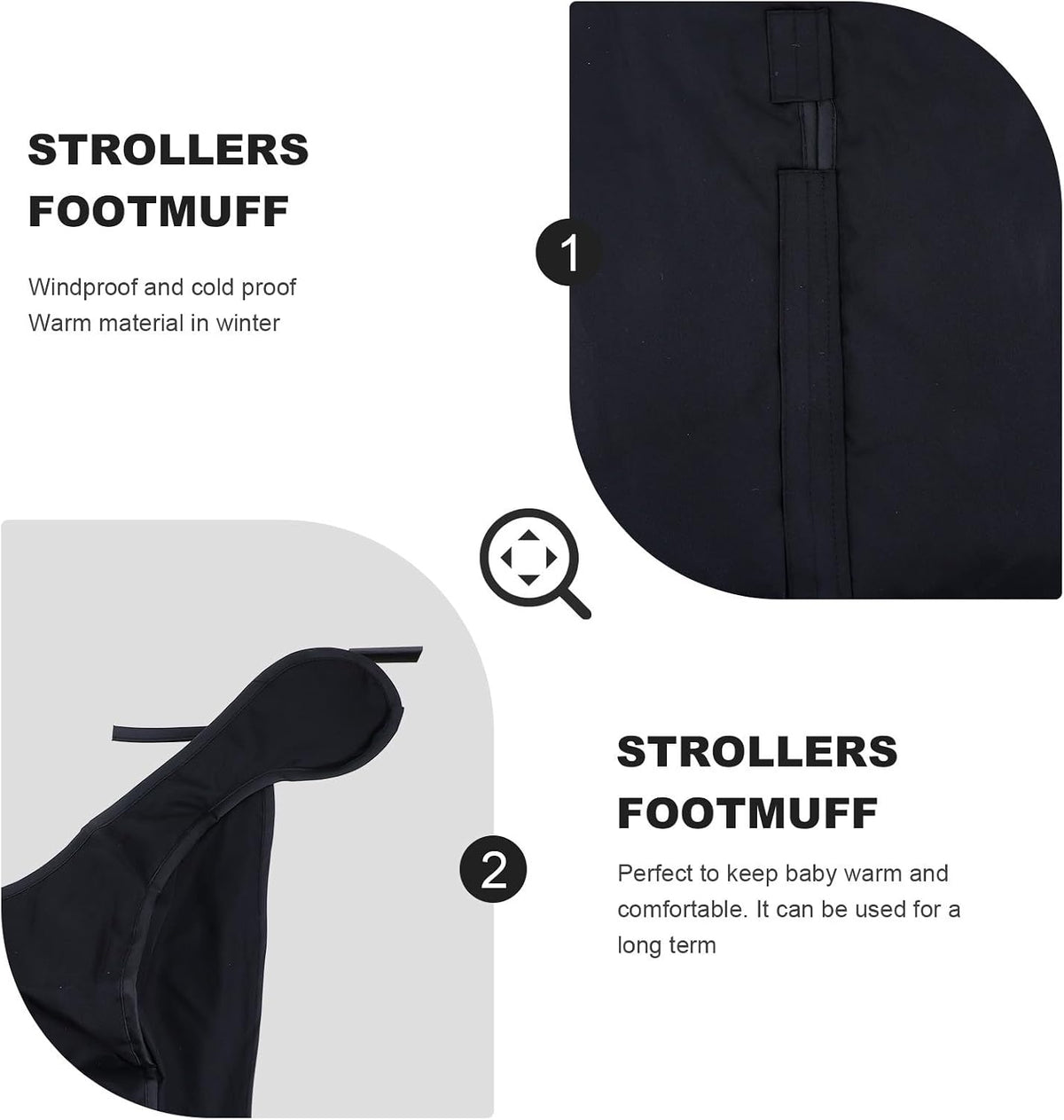 Winter Warm Stroller Footmuff Windproof Cover Oxford Cloth for Pram