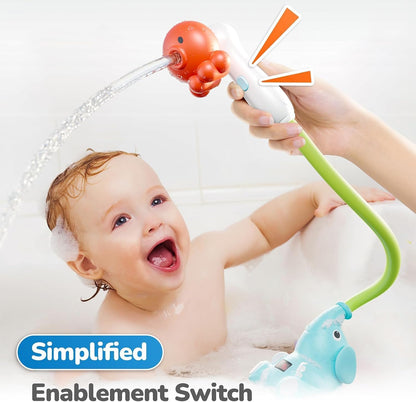 Baby Bath Toys Shower Head Sprayer with Water Thermometer for New Borns, Toddlers and Kids | Baby Accessories, and Essentials in Bathtub or Sink | Shampoo Bath Rinser | USB Rechargeable-V2